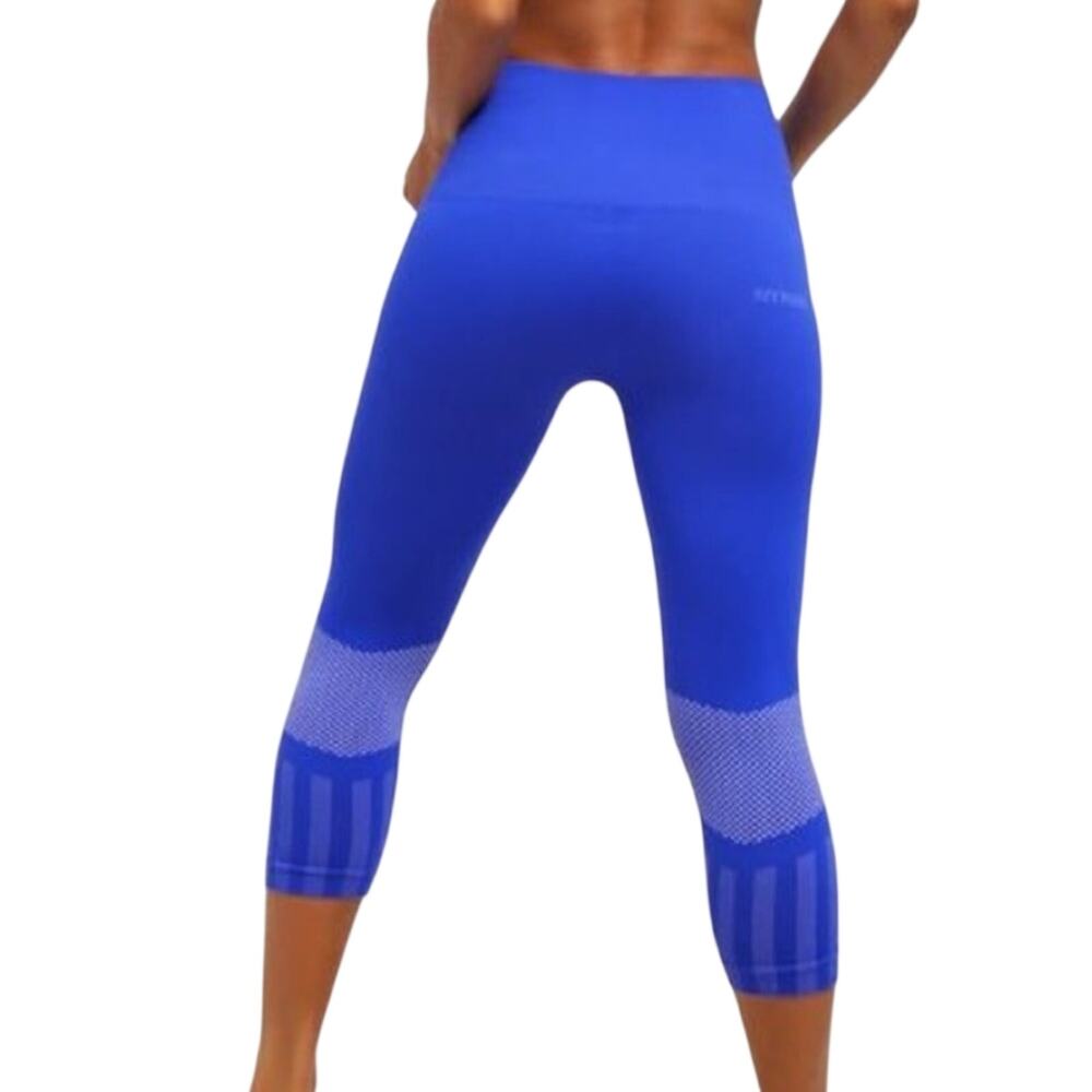 Ivy Park Blue Seamless Leggings XXS High Rise Cropped Activewear
